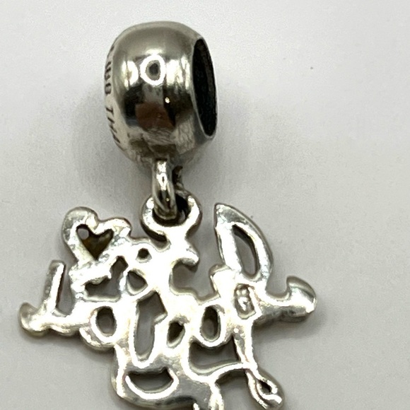 I love you charm 925 IBB THAI sterling silver  heart with a red crystal Charm - Picture 4 of 6